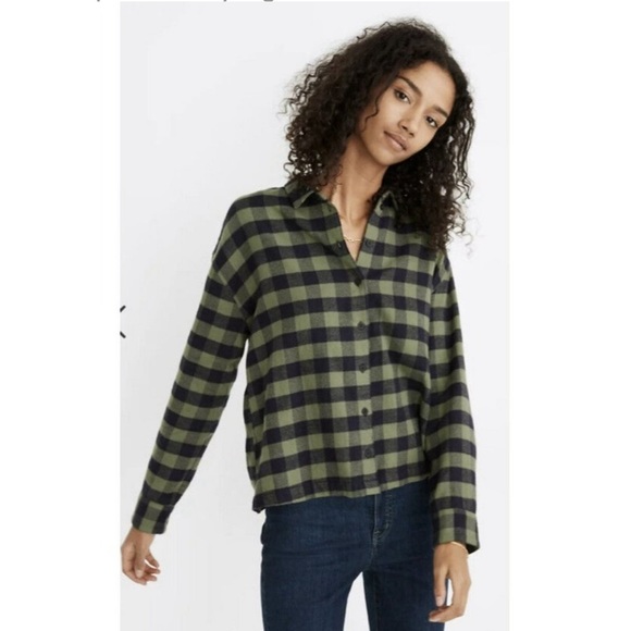 Madewell Flannel Sunday Shirt in Buffalo Check Button up - Picture 1 of 6